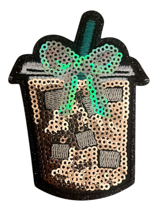 Iced coffee or drink sequin