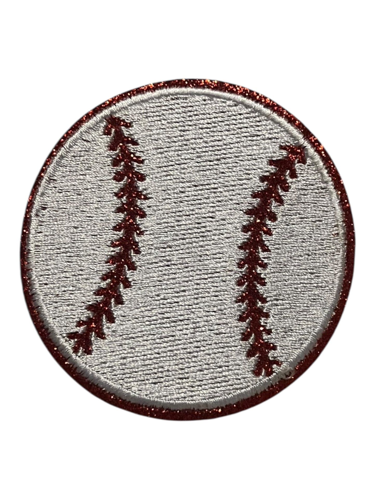 Baseball red glitter edge