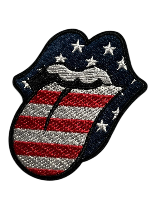 Red white blue tongue