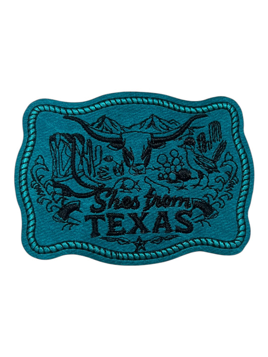She’s from Texas turquoise buckle