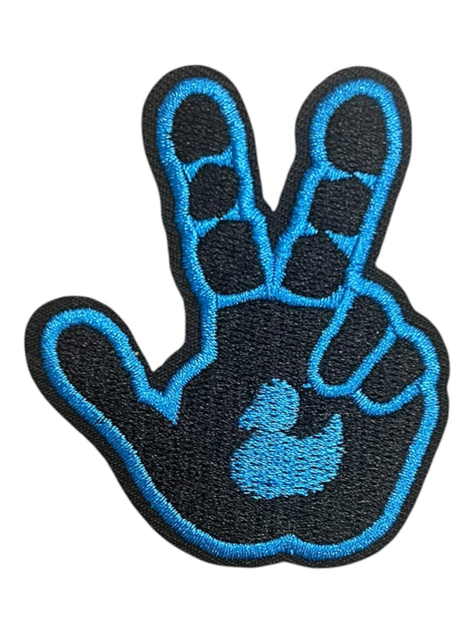 Ducky  Peace sign blue and black