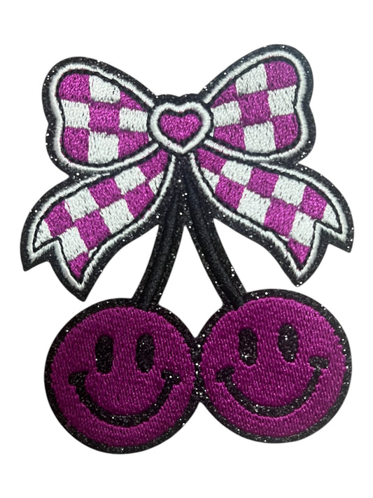 Smiley face cherries purple