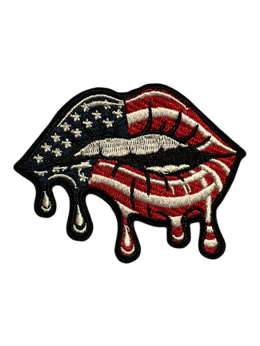 Red White and Blue lips