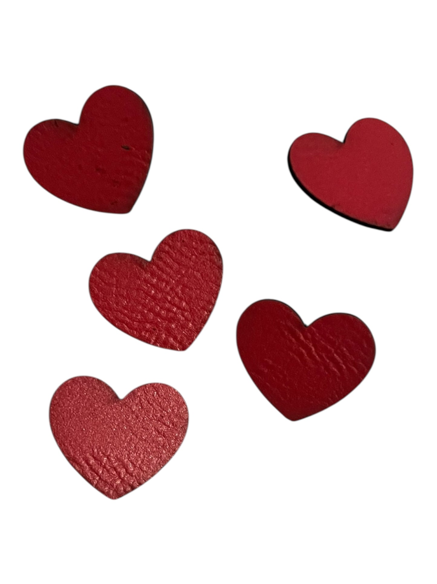 Red Hearts Set of 5 adhesive back