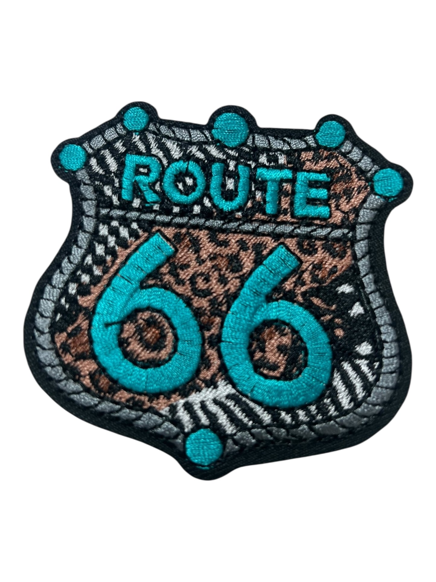 Route 66   Leopard and turquoise