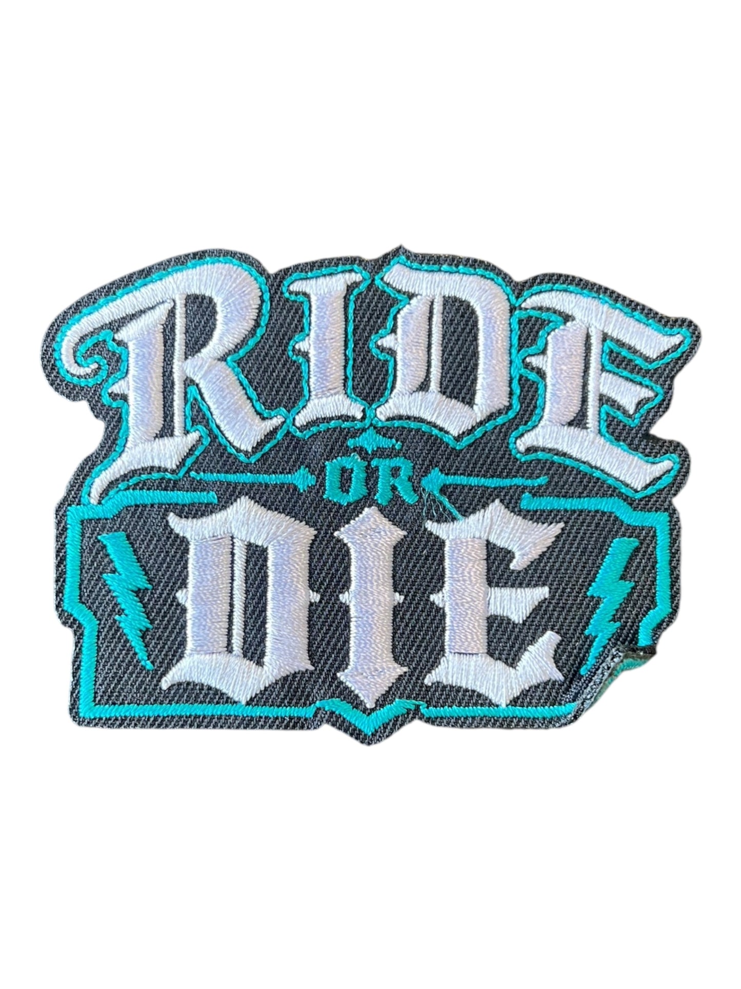 Ride  or die turquoise white