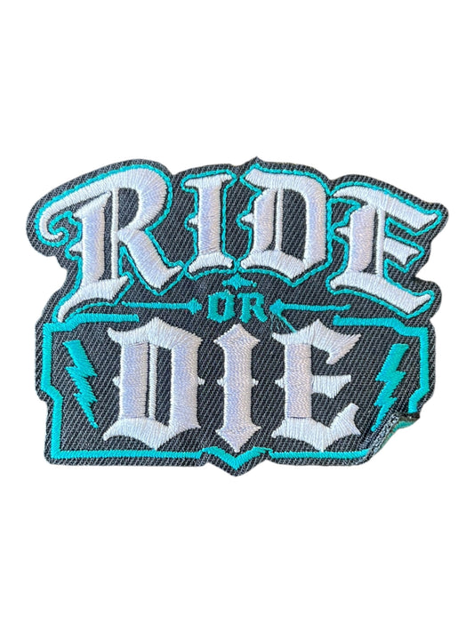 Ride  or die turquoise white