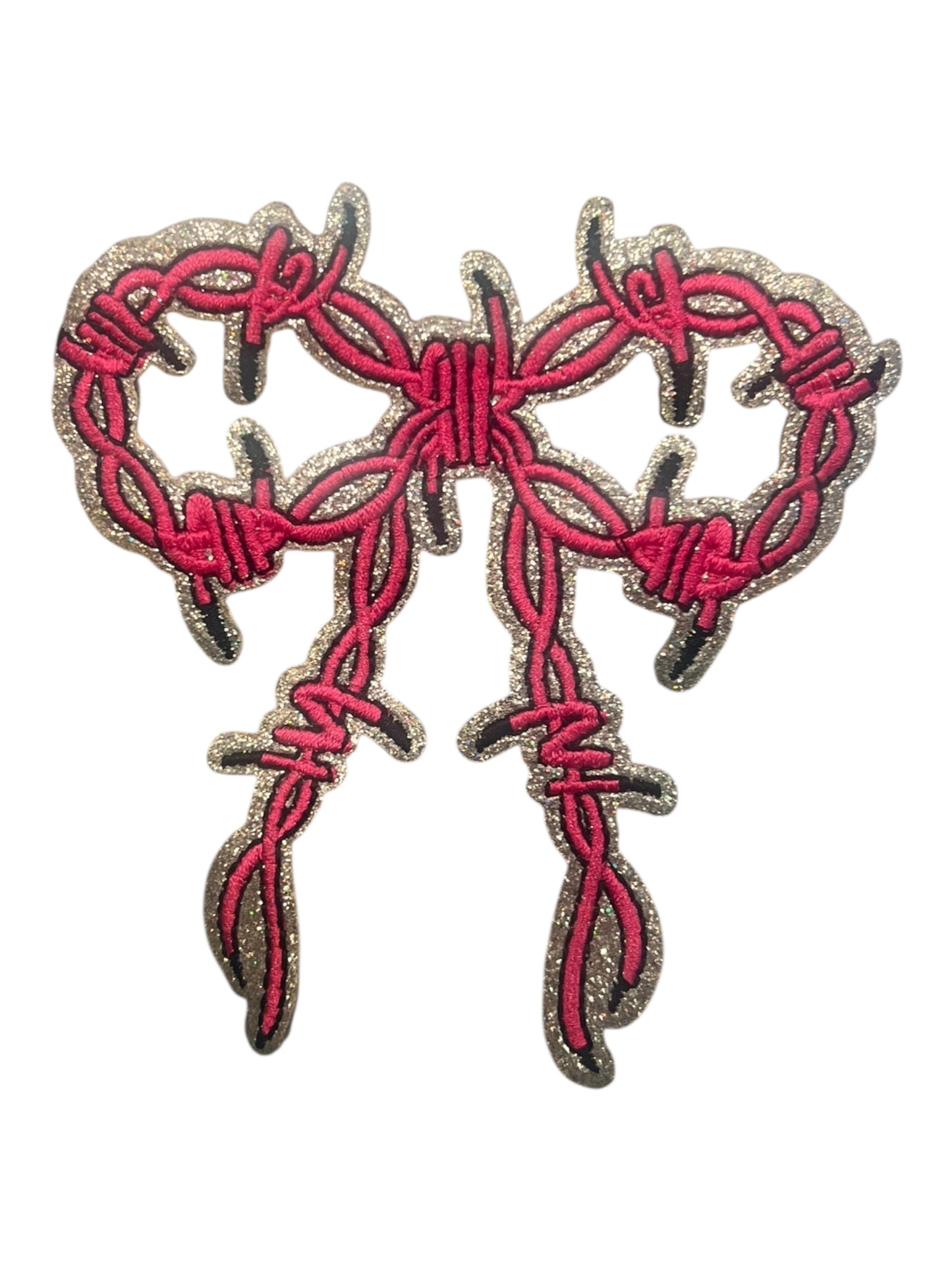 Barbwire Bow with glitter