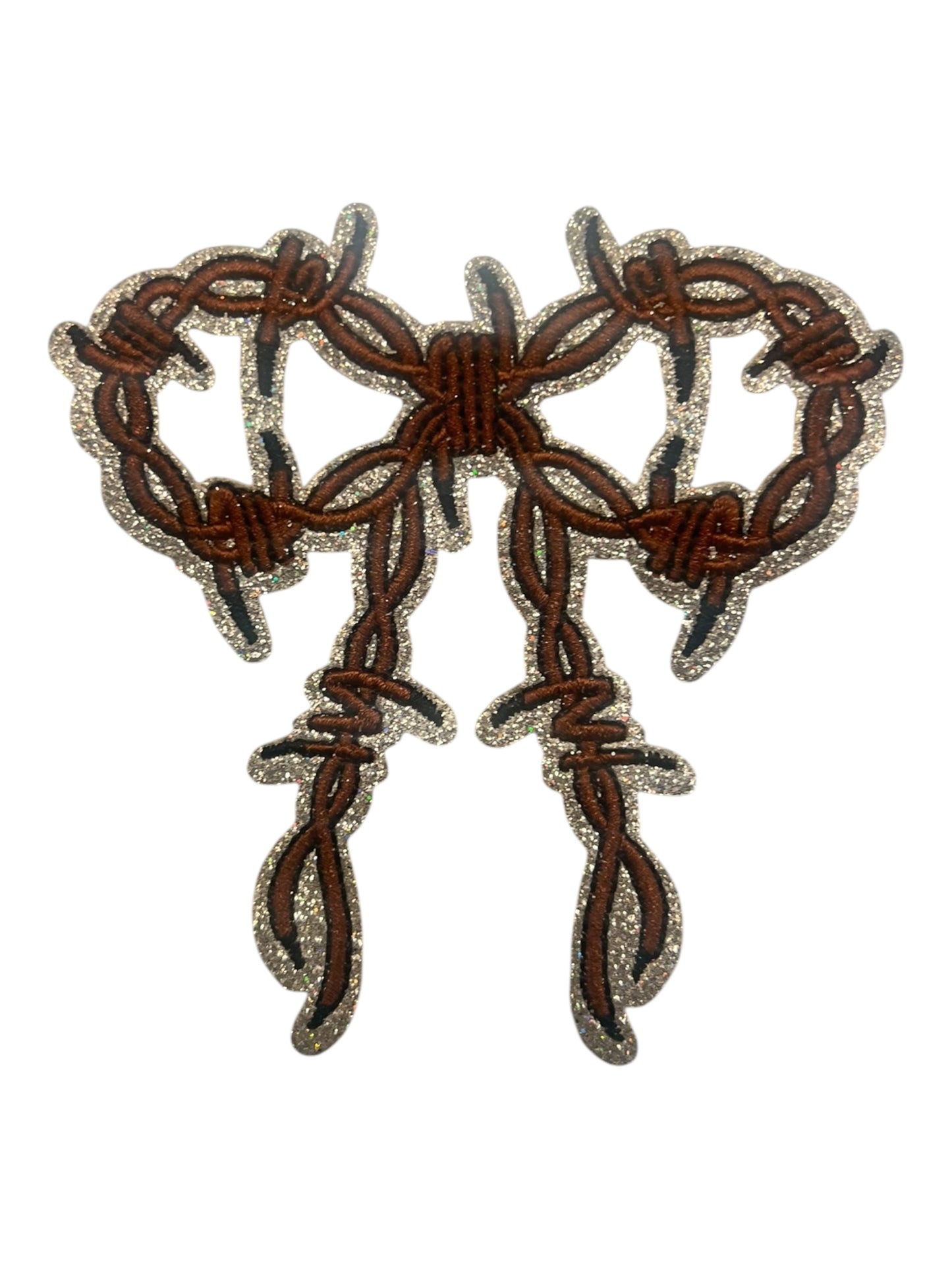 Barbwire Bow with glitter