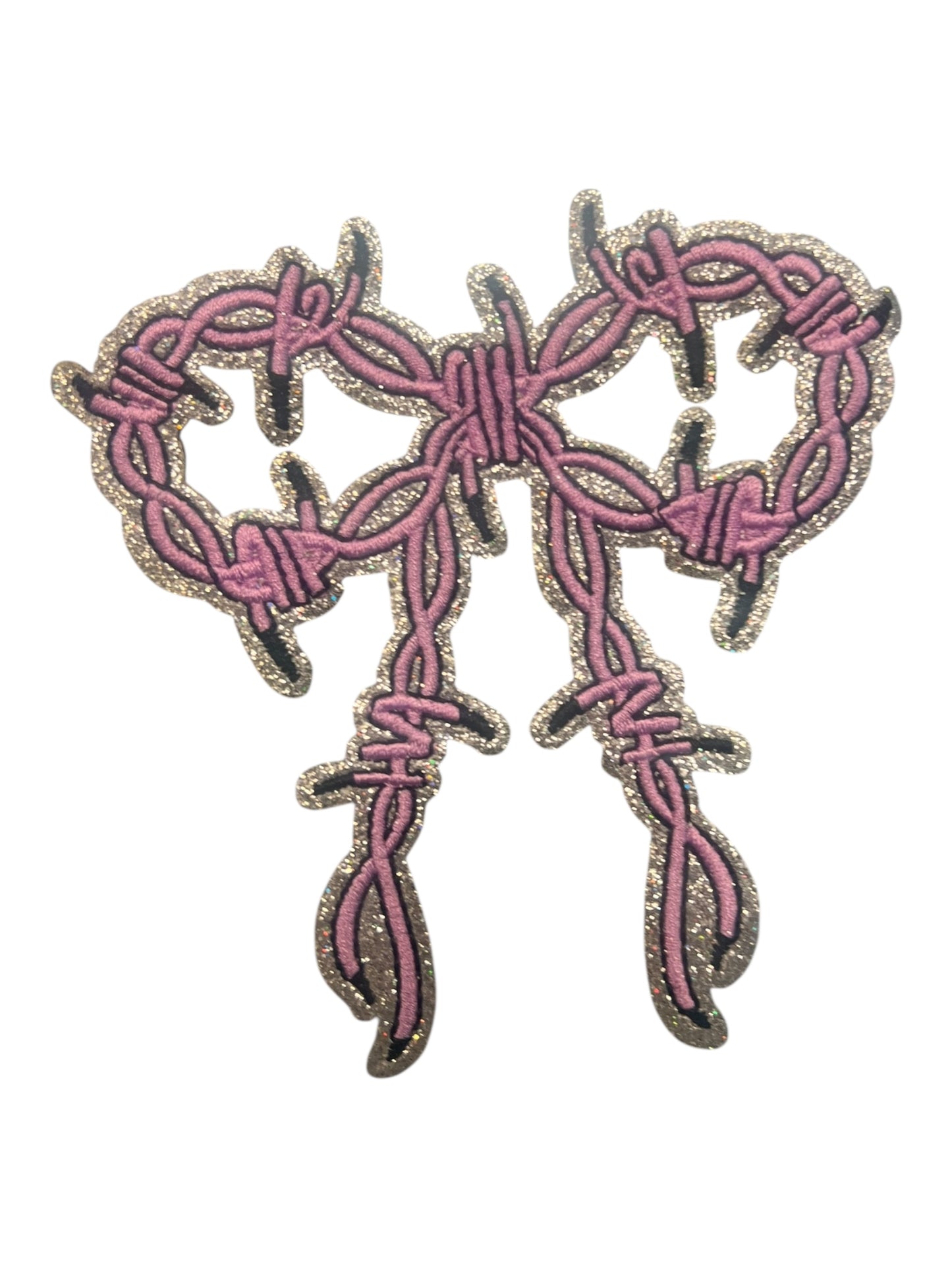 Barbwire Bow with glitter