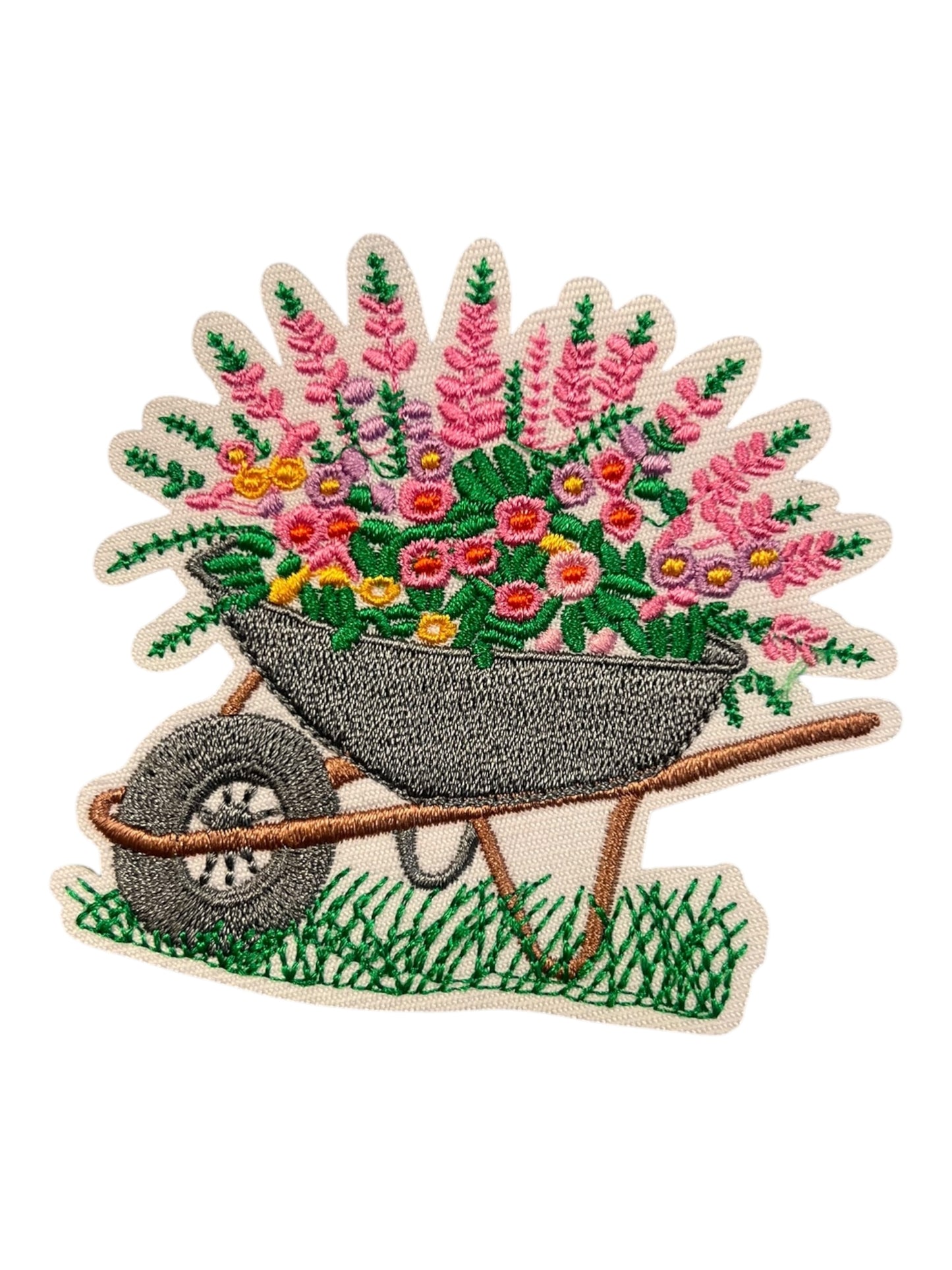 Wheel barrow with flowers