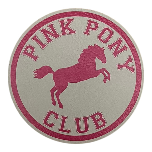 Leatherette Pink Pony Club Iron on Patch