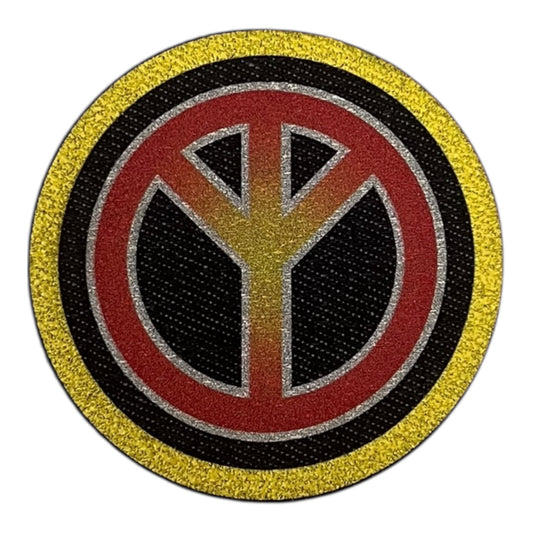Leatherette Peace Iron on Patch