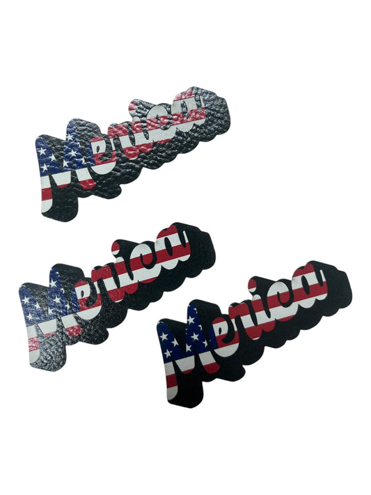Leatherette red white blue Merica  3 pc set