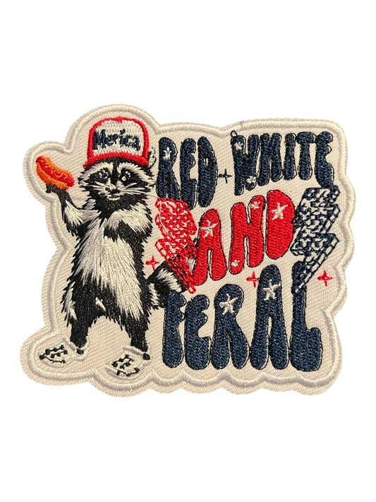 Red White and Feral Raccoon