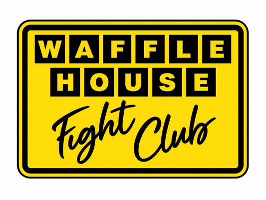 Waffle House fight club leatherette patch