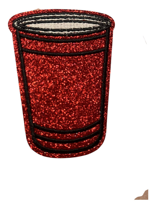 Red glitter cup