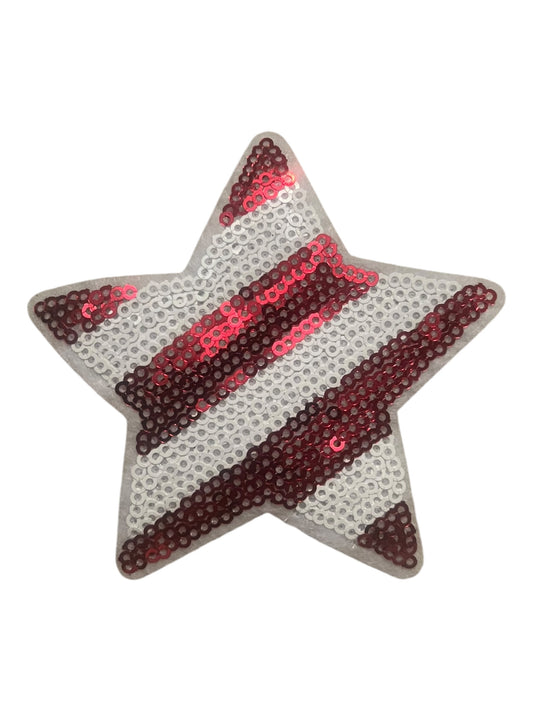 Red and White sequin star