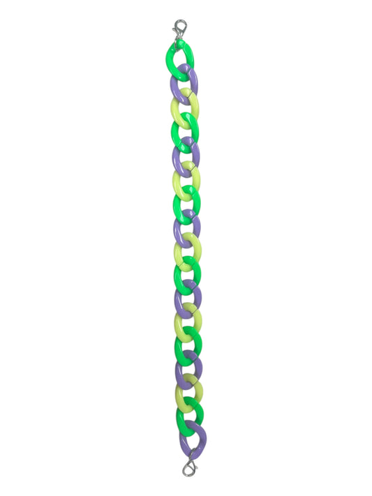 Mardi Gras hat chain acrylic link