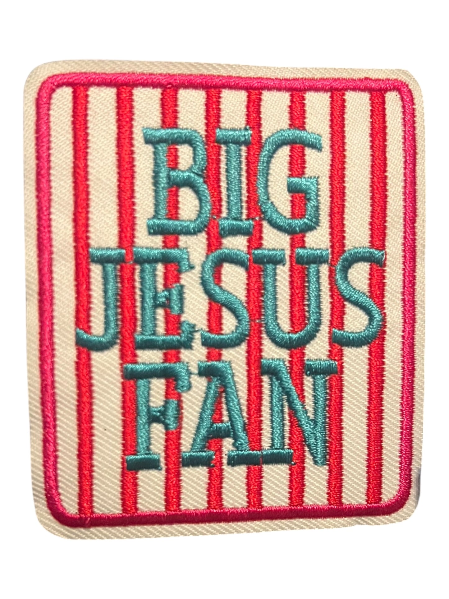 Big Jesus Fan red / teal
