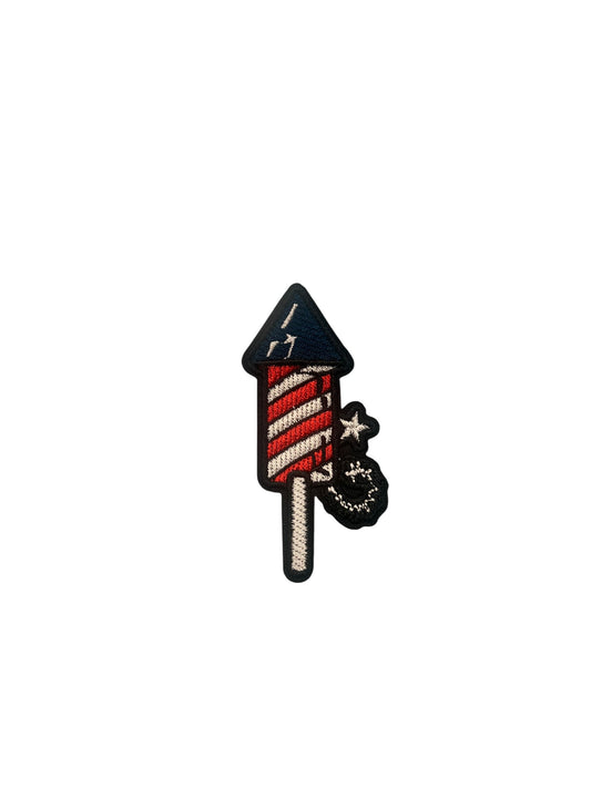 Red white blue rocket