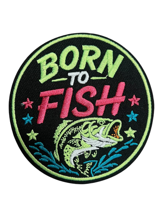 Born to fish (round/neon)
