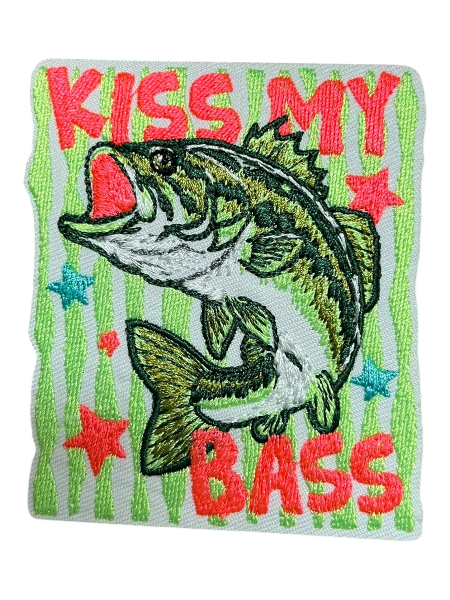 Kiss my bass  square (neon green)