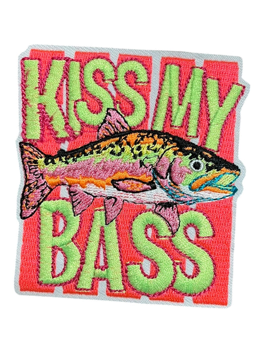 Kiss my bass  square (neon pink)