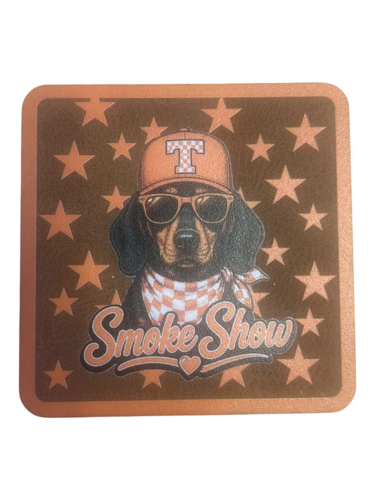 Smoke Show leatherette square
