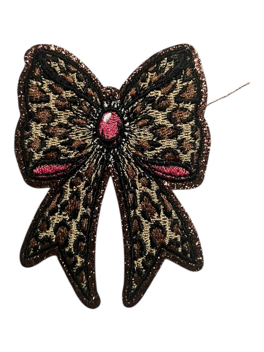Leopard and pink bow