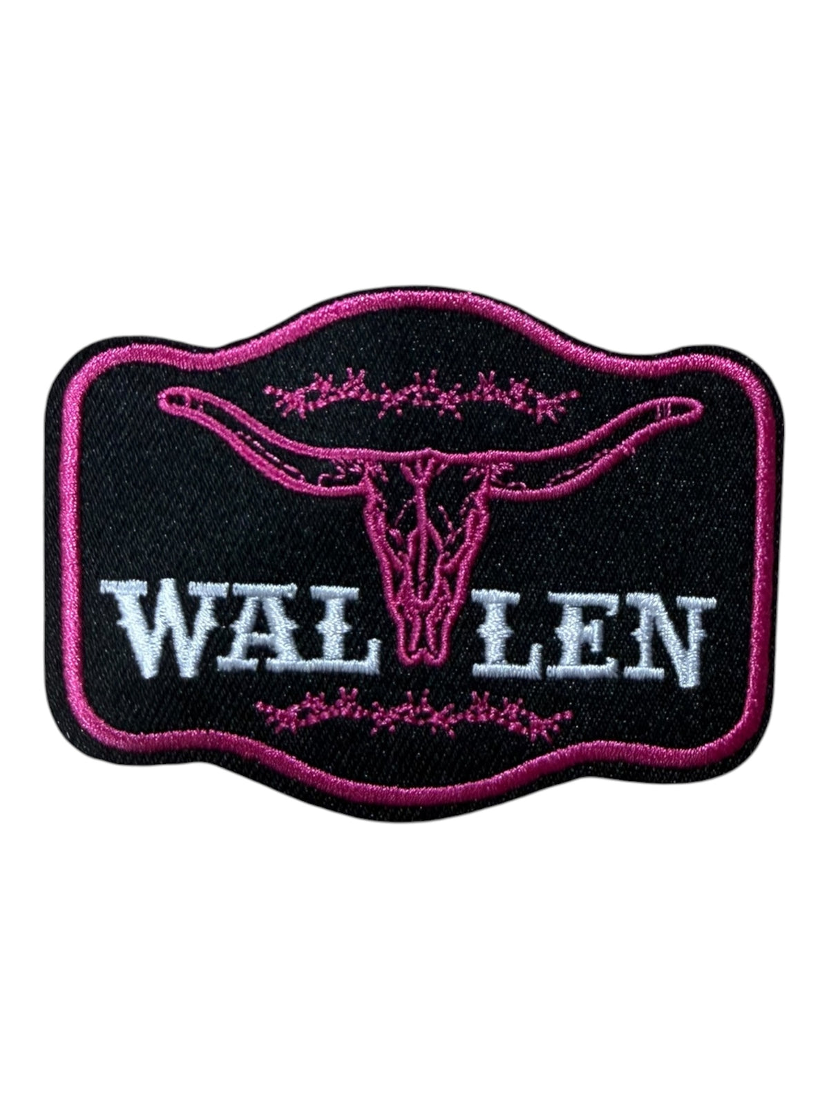 Wallen black with hot pink steer head white text