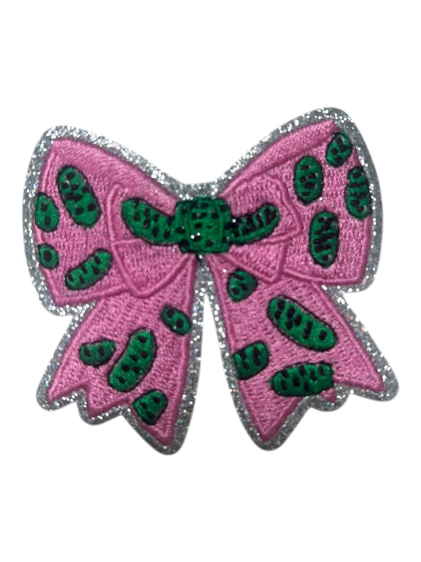Pink and green  pickle bow