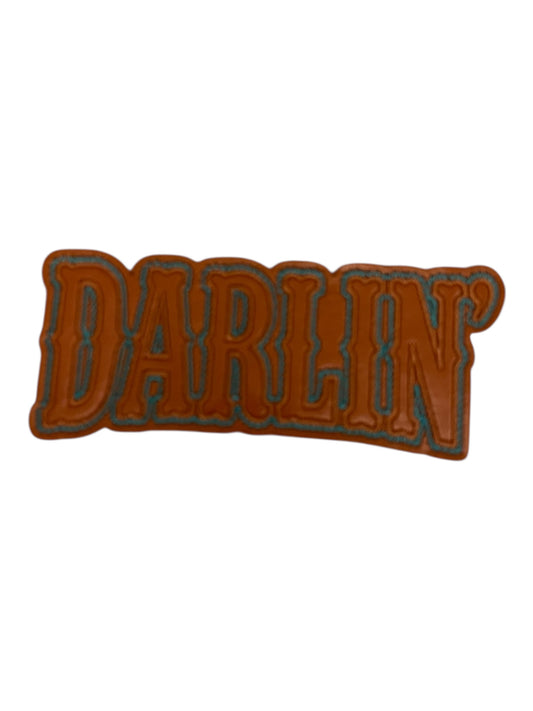 Tan leatherette with embroidery darlin