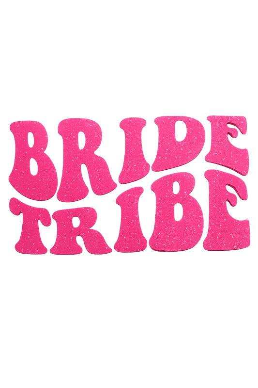 Bride tribe glitter transfer
