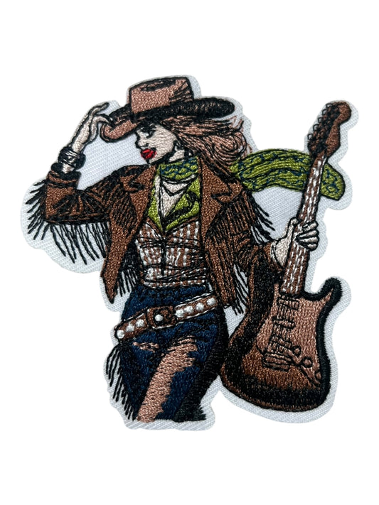 Cowgirl with guitar
