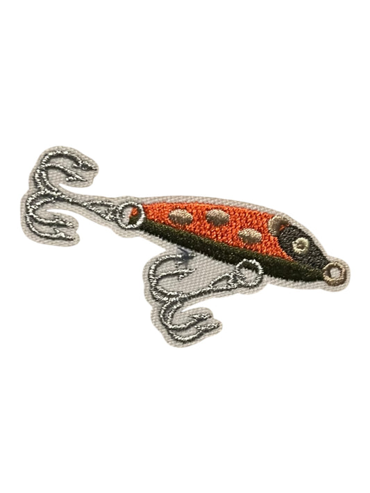 Orange and blue fishing lure