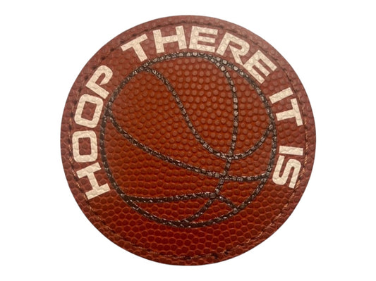 Basketball Hoop  there it is leatherette Iron on Patch