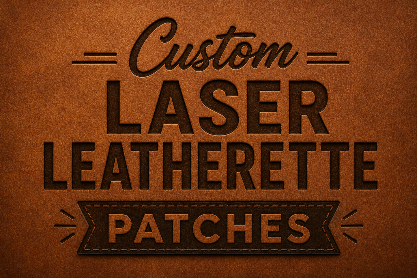 Custom Laser Leatherette Patches -MOQ applies