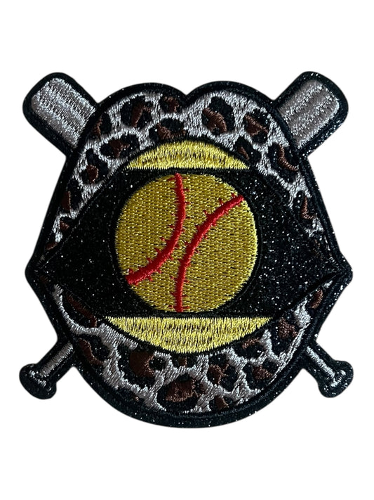 Softball leopard Lips and Bats