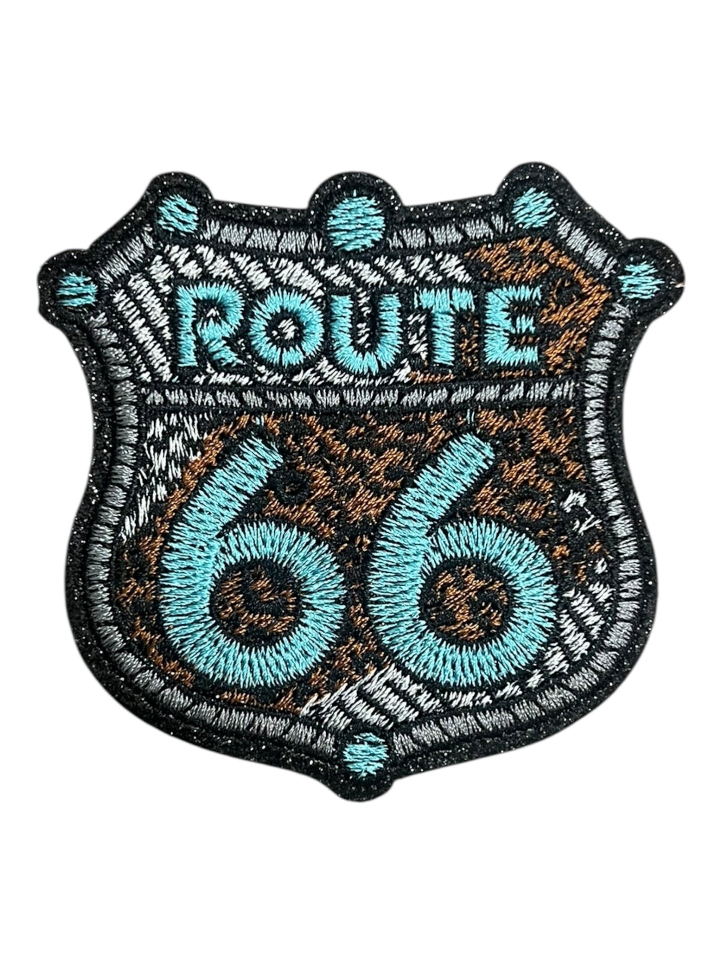 Route 66   Leopard and teal