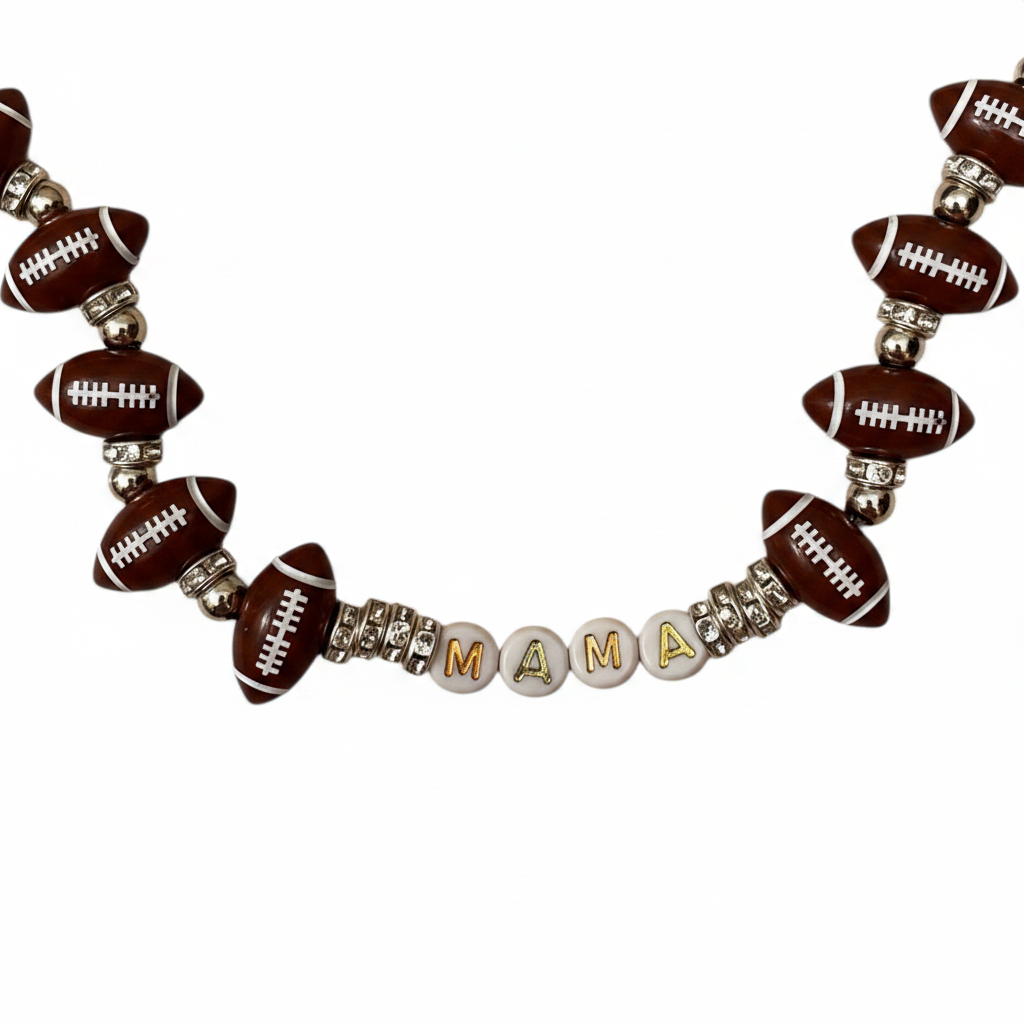 Mama Football Hat Chain center zoomed close-up